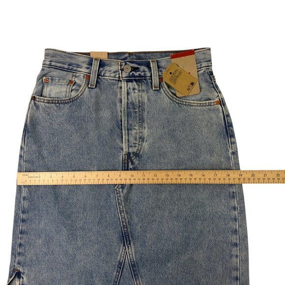 Levi’s Iconic Long Denim Skirt Women’s 26 / XS / Size 2 High Rise Maxi NWT - Picture 8 of 12
